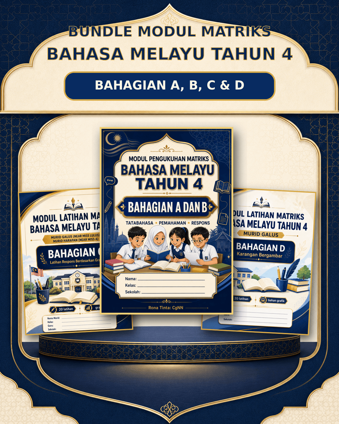📚 BUNDLE MODUL MATRIKS BAHASA MELAYU TAHUN 4 — BAHAGIAN A, B, C & D
